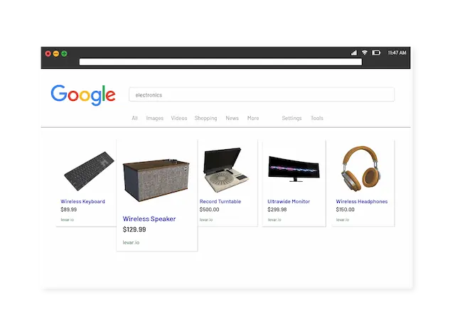 3D for Google Shopping